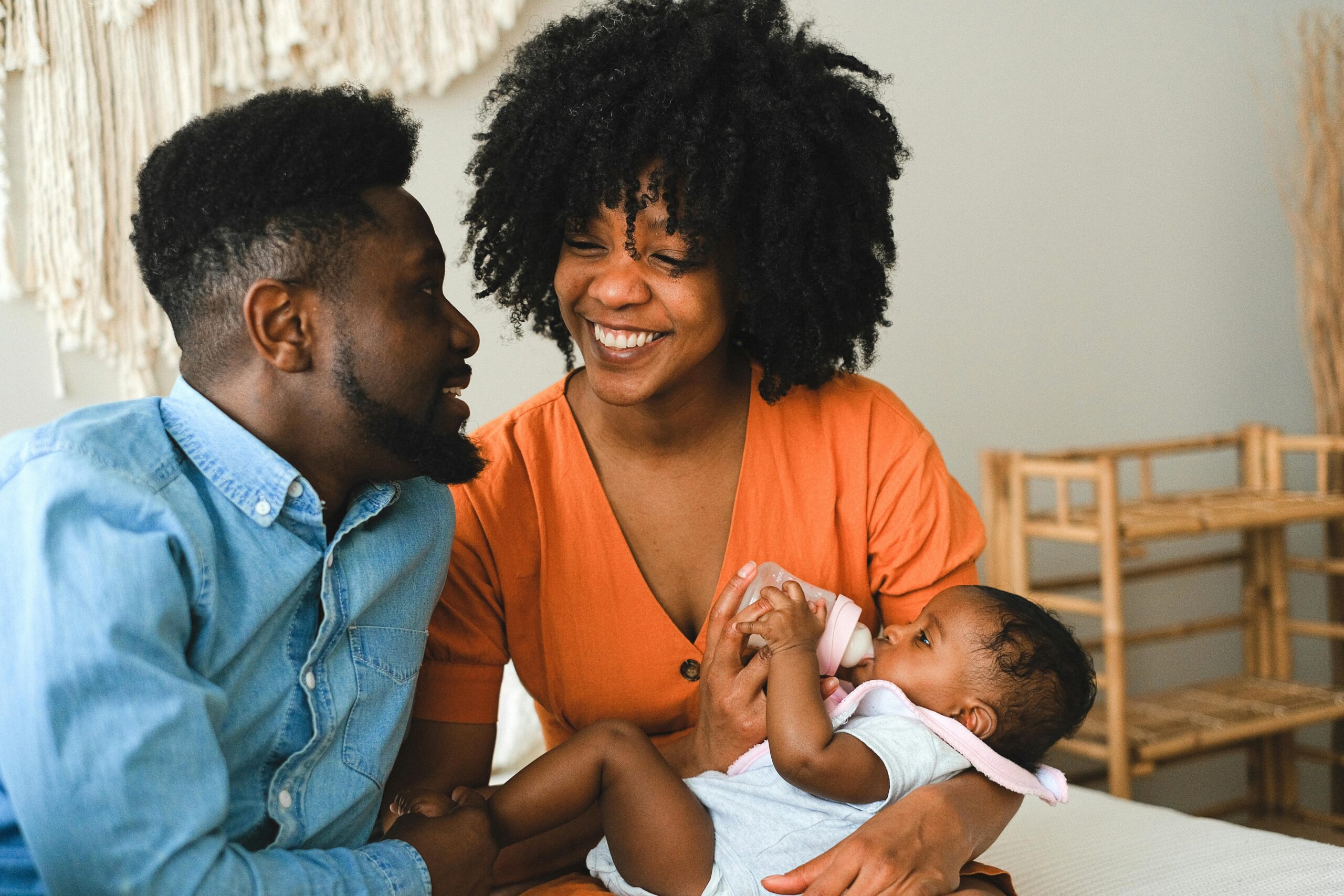 Man and woman with baby